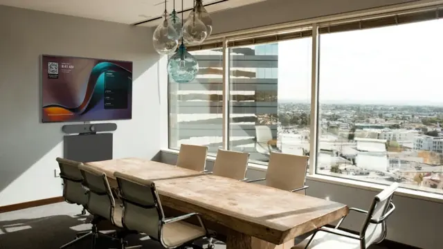 Medium conference room with modern video bar