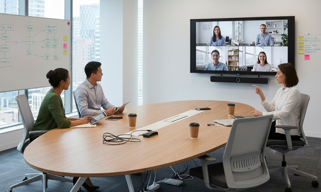 Video conferencing setup with Microsoft Teams and Zoom integration